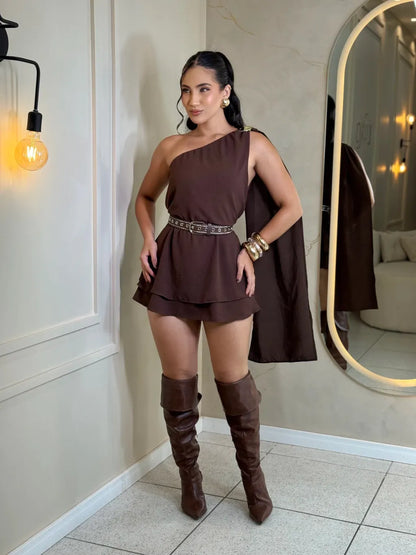 Macaquinho feminino Lara de caimento fluido — Grassa Boutique